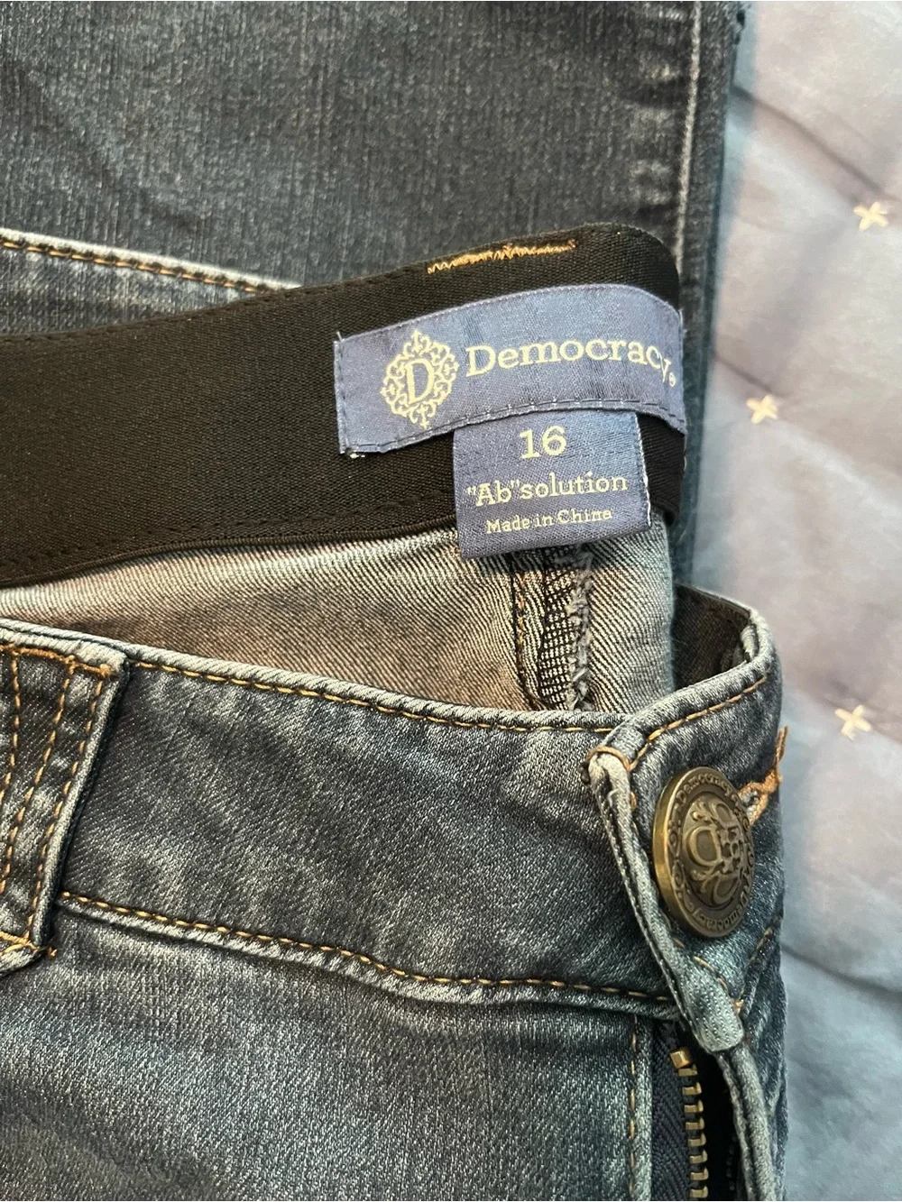 Democracy Women's Dark Wash Ab Solutions Flare Jeans